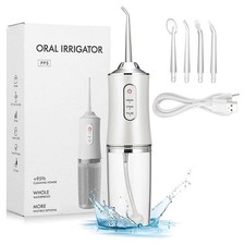 IDROPULSORE DENTALE PORTATILE 3 MODALITÀ 4 UGELLI RICAMBIO IPX7 USB RICARICABILE