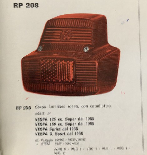 Rp208 bosatta plastica faro - rp208,
