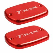 COPPIA TAPPI COPERTURE SERBATOIO FRENO TMAX 500 T MAX 530  T-MAX 560 ROSSO