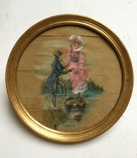 Pittura su seta, monogramma