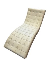 CHAISE LONGUE PELLE BIANCA