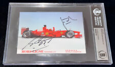 Michael Schumacher "7x Campione di F1" Firmato Ferrari F2001 Hero Card BAS Beckett