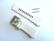 DIESEL Original Cinturino In Pelle DZ1449 Bracciale Bianco 33 Mm