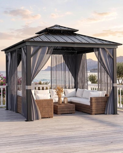 10x10ft hardtop gazebo double - 10x10ft,