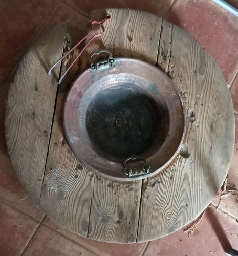Antico braciere legno con - antico,