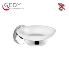 PORTASAPONE IN ACCIAIO E VETRO