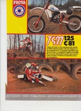 PUBBLICITA' TEST MOTO TGM 125 C 81 1981 MOTOITALIANE MOTOCROSS EPOCA  VINTAGE MX