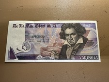Banconota specimen De La Rue