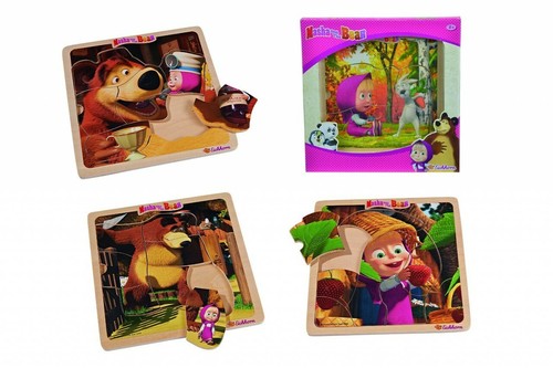 Masha orso puzzle - puzzle, legno