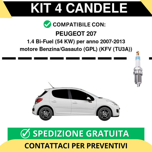 Kit candele per peugeot - 4,