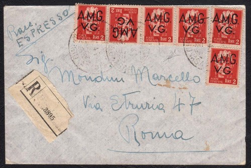Storia postale amg 1945 - vg,