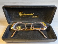 Cornici vintage anni 80 CASANOVA oro/multicolore mod. LC-55 Taglia 46/19 Made in Italy