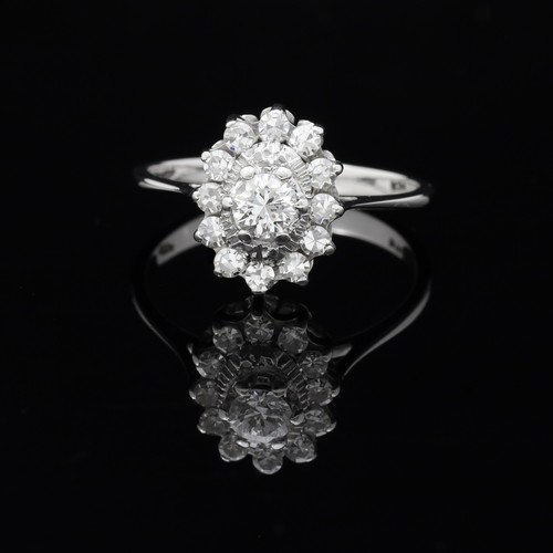 Anello soleil oro bianco - bianco, 18
