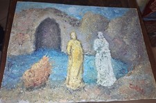 Dipinto Ad Olio Su Legno