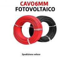 Cavo Fotovoltaico 6 mm H1Z2Z2-K Rosso o Nero FG21M21 (min. ordinabile 20 metri)