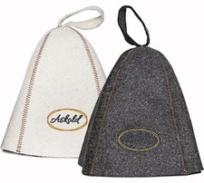 2 Pezzi Cappelli Sauna Lana