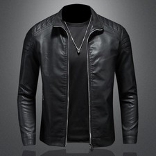 Giacca uomo ecopelle moto