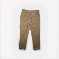 Pantalone Brunello Cucinelli Easy Fit in velluto a coste plissettato marrone miele 54/38 Made Italy