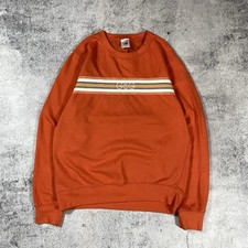 Felpa uomo Golden Goose con logo ricamato arancione TAGLIA S