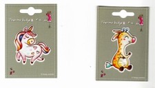 APPLICAZIONI TERMOADESIVE UNICORNO E GIRAFFA PATCH E TOPPE DECORAZIONI 