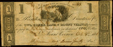 OH $1 MOUNT VERNON Ohio The Owl Creek Bank ottobre 1816 Haxby OH-310 G12