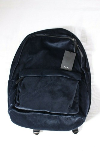 Zaino zara velluto blu - zaino, in