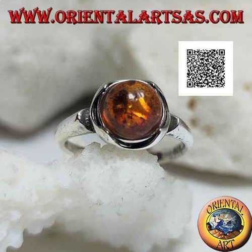 Anello argento 925 ambra - anello,
