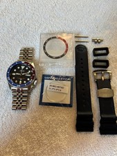 Seiko quadrante blu SKX009J1 lunetta ceramica cristallo zaffiro 