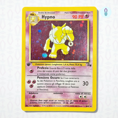 Pokemon hypno fossil - hypno, 1st