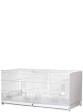 Gabbia cova 90 2gr per canarini, uccelli, verniciata bianca e laterali chiusi