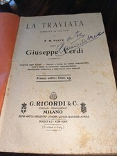 G. Verdi “LA TRAVIATA libretto FM.Piave Ed.Ricordi Milano