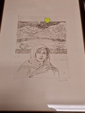 Aldo Borgonzoni ( 1913-Bologna,2004) Incisione "Ragazza" P.s. mm. 700x500 C13 °