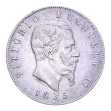 5 LIRE 1875 ROMA NC VITT