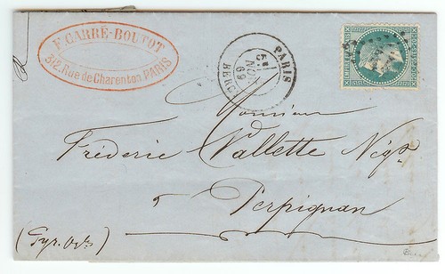 Copertina francia 1869 parigi - francia,