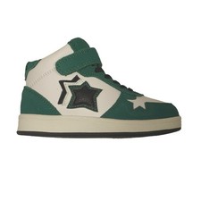 scarpe da bambino Atlantic Stars sneakers PAKB WHITE GREEN con velcro e elastico