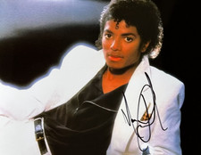 Foto autografata firmata Michael Jackson 8x10 + certificato di autenticità Billie Jean Thriller Beat It
