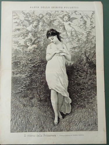 Litografia allegorica guido - litografia,