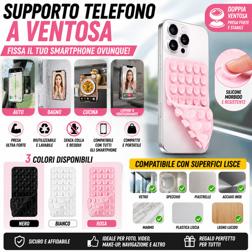 Supporto telefono ventosa - telefono,