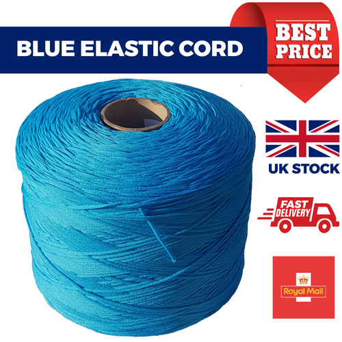 Cordoncino elastico blu - elastico,