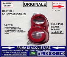 FARO FANALE POSTERIORE DESTRO no porta lampade -difettato- SMART FOR TWO mod 451