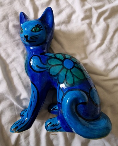 Statuina gatto ceramica - in,