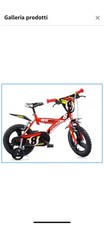 Dino Bikes 143 GLN Bicicletta con Rotelle 14" - Rossa SOLO RITIRO- NO SPEDIZIONE