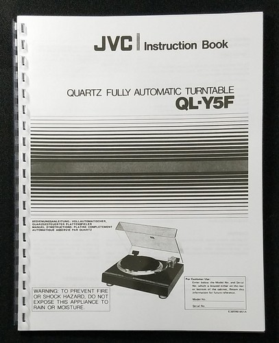 Jvc y5f giradischi manuale - jvc, ql-y5f