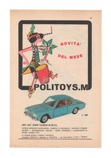 PUBBLICITÀ ADVERTISING WERBUNG ITALIAN CLIPPING 1967 POLITOYS.M FORD TAUNUS 20