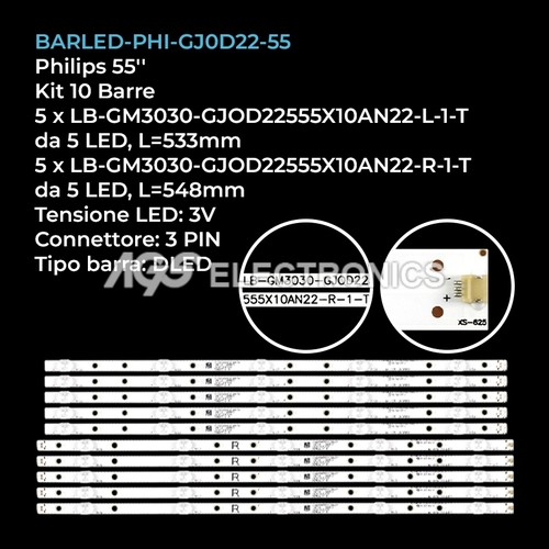 Kit barre strip led tv - 10,