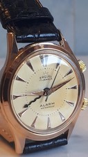 Orologio ERGUEL ALARM (Svegliarino)-17 js-SERVICED-Aa'60-Goldplated-Original-FWO