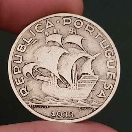 Moneta argento portogallo 1933 - argento,