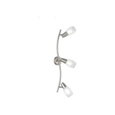 BARRA 3 FARETTI COLMAR E14 VETRO SATINATO