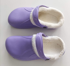 Ciabatte pantofole lilla con caldo pelo interno, n. 40