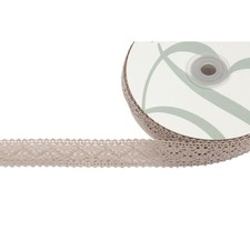 Nastro in pizzo TOMBOLO colore ROSA MALVA 22 mm x 15 metri 1AF6